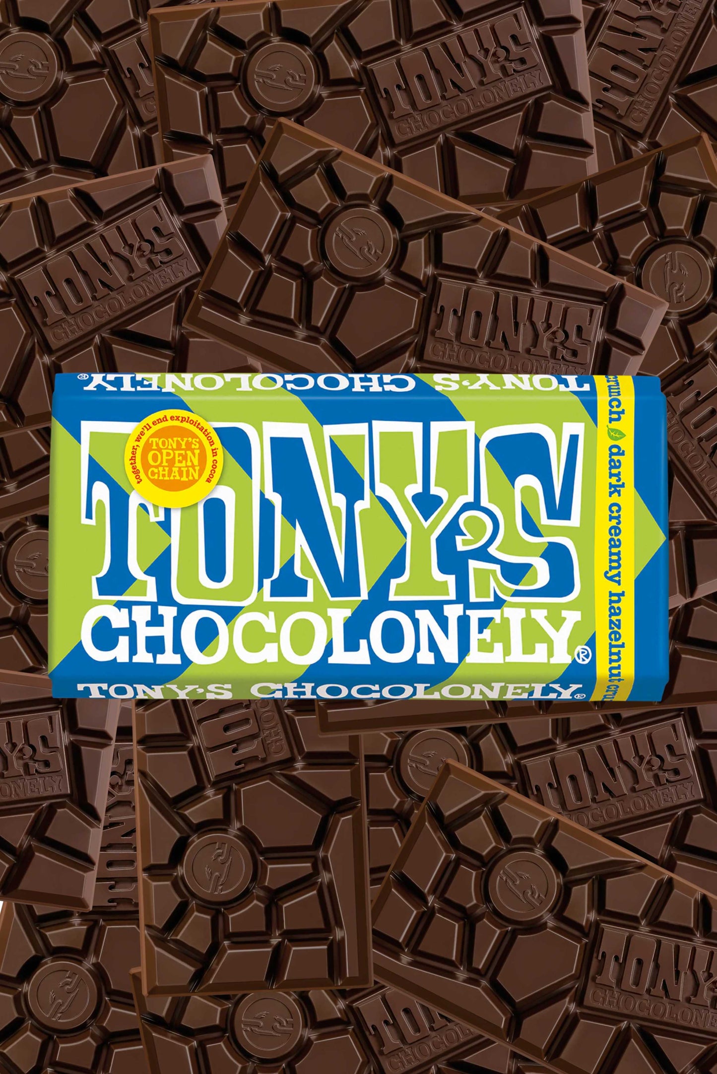 Tony's Chocolonely - Dark Creamy Hazelnut Crunch 51%