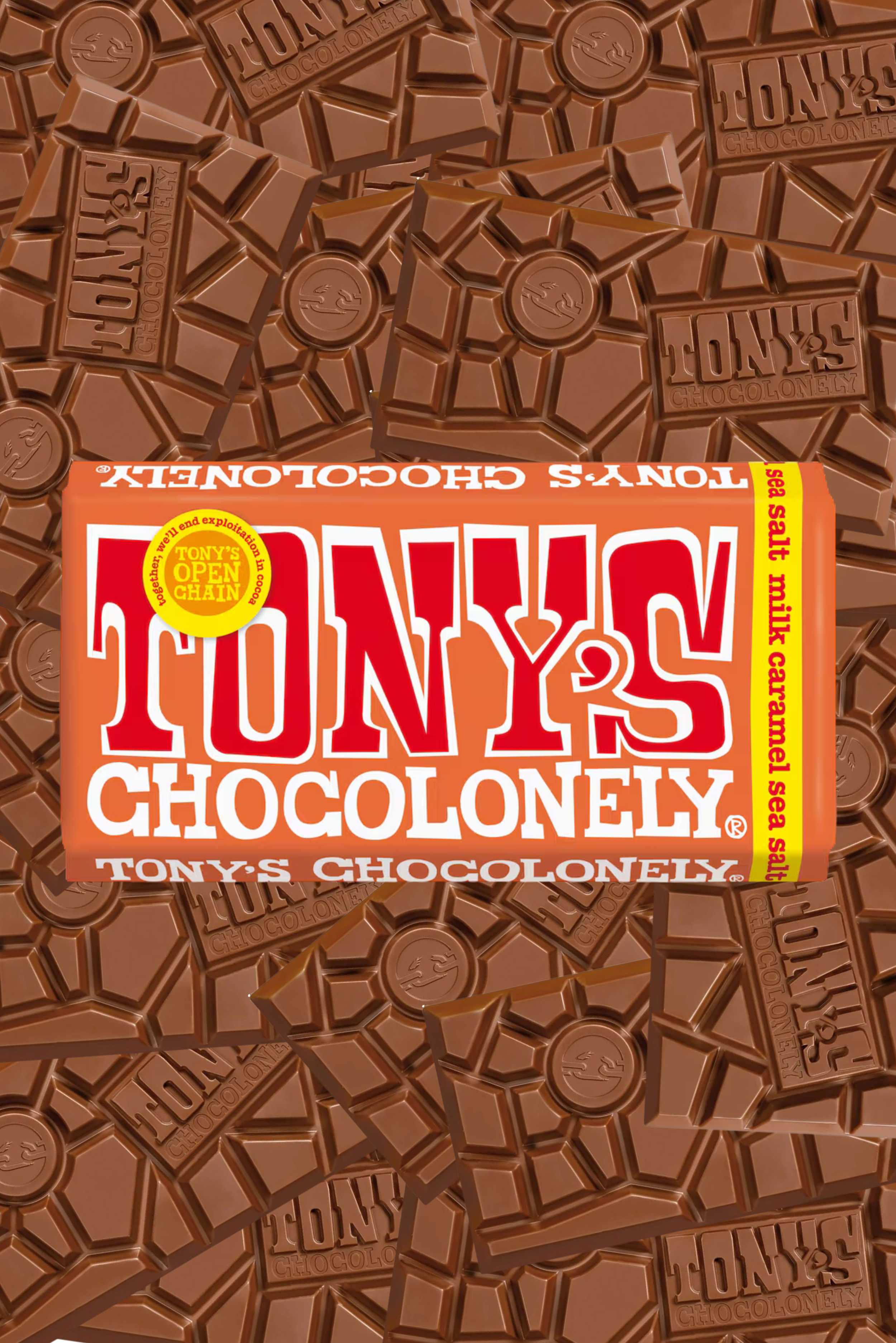 Tonys Chocolonely Caramel Sea Salt Milk Chocolate 32%